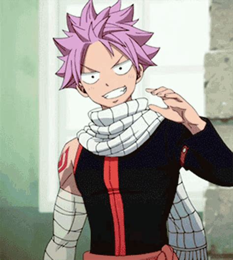 Browse 42 GIFs of Natsu Dragneel and his friends in various situations, such as eating, fighting, hugging, and more. . Natsu gif